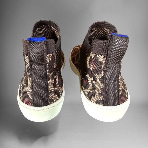 Rothy’s High Tops Leopard Print Denim Shoes - Picture 3 of 8